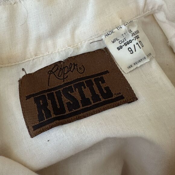 Vintage Women’s Roper Rustic Western Button Down Top 9/10 Floral Eyelet - Picture 9 of 10